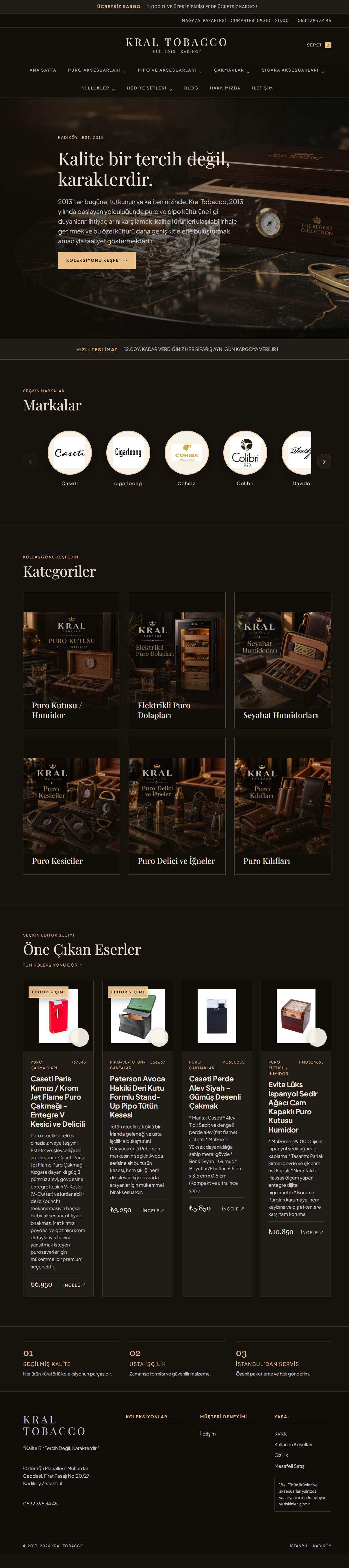 Kral Tobacco E-Ticaret Web Sitesi detay